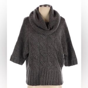 Women's Gray Cable Knit Sweater